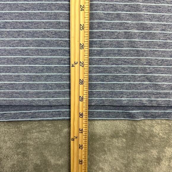 Johnnie-O Size XL Mens Lake Blue Striped Jersey Performance Polo Shirt - Picture 8 of 8